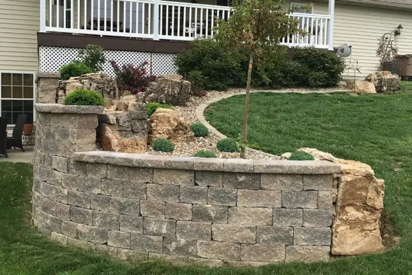 CanAm Professional Landscaping - rock wall, container, garden - Girard, IL
